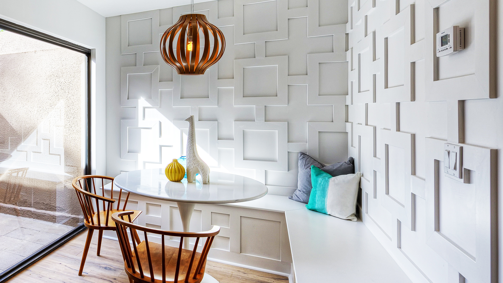 Mid-century modern living room renovation interior